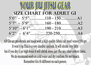 Your Jiu Jitsu Gear BJJ Gi - Brazilian Jiu Jitsu WHITE Gi or Uniform